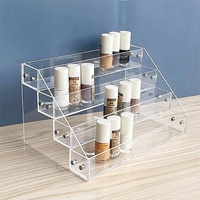 Comptoir de présentation de cosmétiques, parfums et soins de la peau, personnalisé, mini, moderne, en acrylique, écologique, léger, portable et détachable