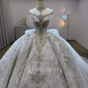 Lsjj139 Luxury Wedding Dresses Sweetheart Bridal Ball Gowns Chapel Train Appliques Rhinestone Backless <b>Bride</b> Dress for - Product Image 6
