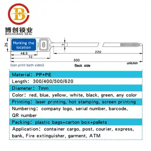 Segel plastik tahan tamper segel plastik keamanan kustom BCP027