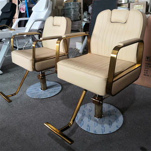 Silla <span class=keywords><strong>de</strong></span> Barbero Siman Hot VIP Premium Gold, Base Redonda <span class=keywords><strong>de</strong></span> Metal Gris, Liquidación Masculina con Reposapiés <span class=keywords><strong>de</strong></span> Acero Inoxidable para Salón <span class=keywords><strong>de</strong></span> Belleza - Product Image 6