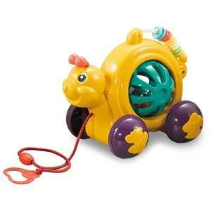 Обучающая игрушка для младенцев, нить со шнурком, улитка, игрушка-животное с колесиками-погремушками