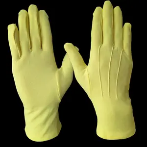 Brand New Product Breathable Women Wrist Length Masquerade Party Opera Gown Yellow Cotton Gloves