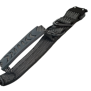 Reflective Tactical <b>Dog</b> <b>Collar</b> Nylon Safety Glowing Pet <b>Collar</b> with Metal Buckle for <b>Large</b> <b>Dogs</b> Starry Breath Reflective Series - Product Image 3