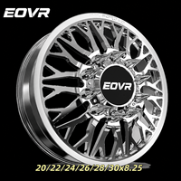 Jantes forgées EVOR OEM 6 8 10 trous 8x200 8x225 noires tout-terrain pour Chevrolet Ram Ford F350, 22/24/26/28/30 pouces, double roue