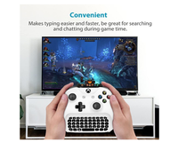 Mini Teclado Inalámbrico para Juegos con Teclado Numérico y Conector para Auriculares/Audio para Control de Juegos Xbox One Elite y Slim