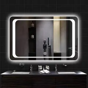 High Quality Anti Fog Bluetooth Speaker Bathroom Mirror Hotel Bathroom Led Smart Mirror With Light