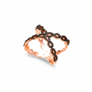 Double Chain Ring <b>Infinity</b> Two Ring Wholesale 925 Silver Sterling Jewelry Trendy Fashion for Woman - Product Image 2