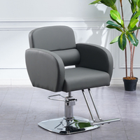Chaise de salon de coiffure hydraulique pivotante en cuir synthétique avec design contemporain pour une utilisation en extérieur dans les hôpitaux, les écoles