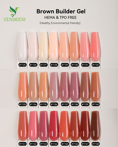 Vendeeni ODM <span class=keywords><strong>Gel</strong></span> de extensión de uñas marrón 24 colores <span class=keywords><strong>Gel</strong></span> acrílico constructor Poly <span class=keywords><strong>Gel</strong></span> TPO HEMA libre OEM 20G duro sólido Uv <span class=keywords><strong>Gel</strong></span> constructor de uñas - Product Image 2