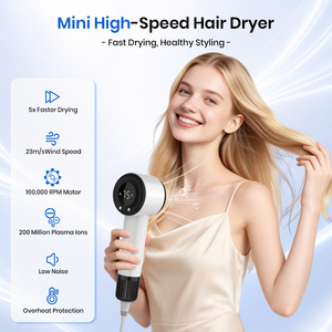 El Mejor Secador de Pelo Portátil Universal de Viaje, Secador de Mano Cilíndrico, Premium, Lujoso, <span class=keywords><strong>Elegante</strong></span>, Compacto, con Flujo de Aire Potente - Product Image 2