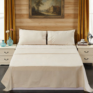 Drap plat en coton doux de qualité hôtelière, blanc, durable, pour la maison et l'hôtel - Product Image 1