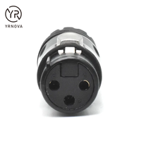 Connecteur audio femelle XLR à 3 broches Fiche canon PVC pour haut-parleurs Lecteurs DVD Microphone mâle compatible stéréo Prise XLR à 3 broches