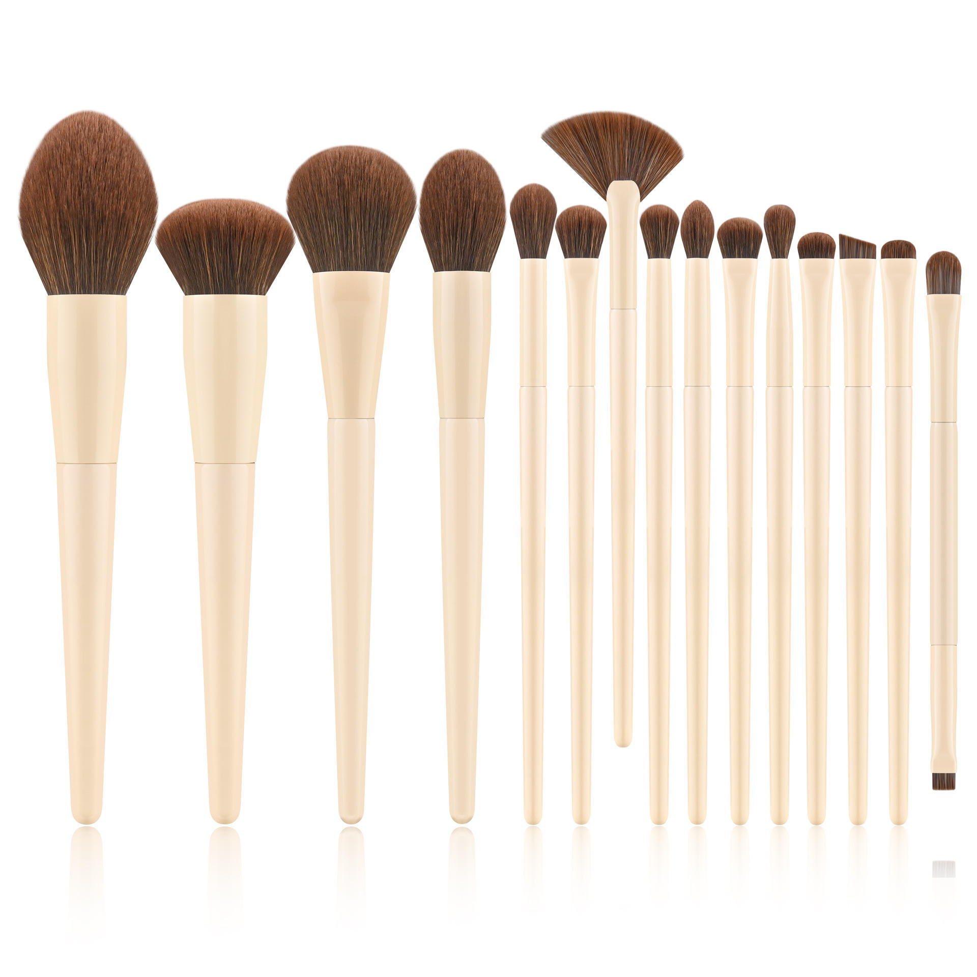 #1 15 pieces of custard  Artificial horsehair brush