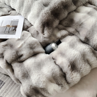 Nouvel ensemble de literie en fausse fourrure double face ultra chaud pour l'hiver, drap et couverture super doux et moelleux, confortable et douillet