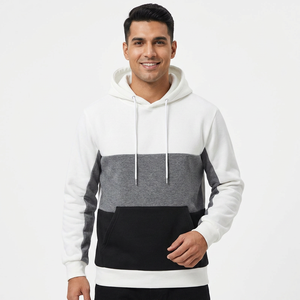 2025 New Loose Fit Hoodie Sweatshirt with Logo Printing Option Casual Sportswear for Men And Women Three Color <b>Block</b> Design - Product Image 1