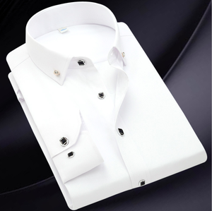 Kemeja kantor lengan panjang katun pria, baju seragam keamanan, baju kantor lengan panjang, kemeja katun pria grosir - Product Image 3