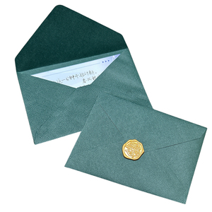 2026 Tùy Chỉnh Màu Xanh Lá Cây Tông Tái Chế Phong Bì Thư Cao Cấp Phong Bì Với Lời Mời Thiệp Chúc Mừng Thẻ Giấy Phong Bì - Product Image 1