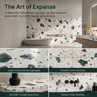 Dalles de terrazzo en pierre artificielle de grande taille, couleur personnalisée, résistantes à l'usure, pour revêtements de sol modernes d'hôtels et villas