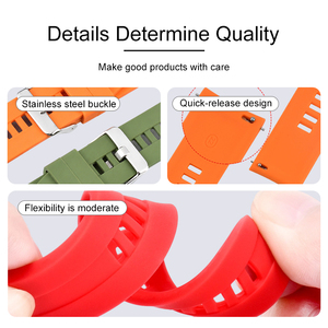 Correa de reloj de silicona suave y elástica de 16/18/20/22mm, pulsera deportiva resistente al agua, correas de pulsera para hombre y mujer, correa para reloj inteligente - Product Image 2
