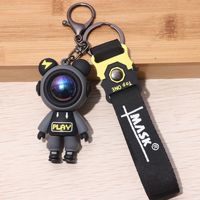Haute qualité 3D Anime caoutchouc porte-clés pendentif en gros dessin animé astronaute porte-clés pour cadeaux