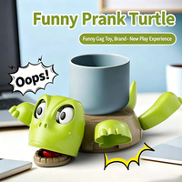 Produits Tendance Nouveauté Créative Drôle Interactif Sous-verre Tortue Imprimé en 3D Décoration de Bureau Farce Jouets Simples