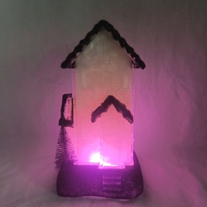 Nouvelle idée de produit Lanterne à paillettes d'eau Crâne de corbeau Halloween Lanterne à globe de neige éclairée noire Crânes pour l'artisanat Pas encore d'avis - Product Image 2