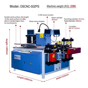 Macchina CNC Intelligente per Barre Collettrici Certificata CE per la Fabbricazione di Quadri Elettrici |   Utensile di Precisione 3 in 1 per Lavorazione Barre in Rame - Product Image 2
