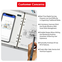 Cadeaux d'affaires personnalisés, carnet intelligent avec stylo intelligent, carnet intelligent avec stylo intelligent, carnet de croquis avec IA, carnet de notes réutilisable à haute efficacité, stylo intelligent avec IA