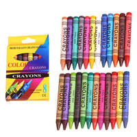 Ensemble de crayons de cire personnalisés pour enfants Crayons de cire au prix de gros paquet de boîte au détail 6 couleurs professionnel
