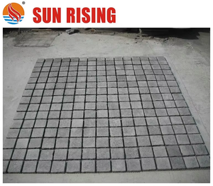 G684 Bazan Đen Ngọc Trai Bazan Cubes Cobble lát đá trên lưới - Product Image 2