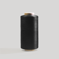 Fil de polyester DTY noir standard teint, spécifications complètes 75D~600D 36F~192F