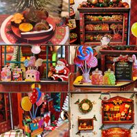 Hamaileon DIY Puzzle 3D en Bois pour les Fêtes, Décoration Artisanale de Noël, Kit de Construction Miniature Ouvrable pour Bonbons, Cadeaux pour Adultes