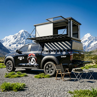 P Show Tente de toit électrique à coque rigide, triple couche, étanche, panneau en aluminium, modèle d'entrée de gamme pour pick-up, fourgonnette, camping-car