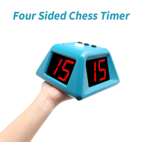 Chronomètre portable GANXIN GP88 Pro en ABS pour échecs et mahjong avec compte à rebours de 15/20/30/60 secondes et affichage 4 faces