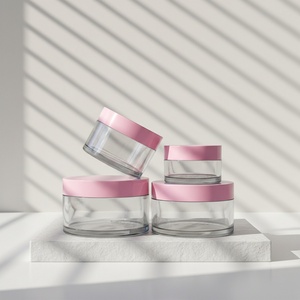 Luxury <b>Empty</b> White 150ml/200ml PET Body Butter Cosmetic Scrub Cream Hair Conditioner Packaging <b>Jars</b> with Lids - Product Image 2