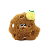 Porte-clés en peluche mignon en polyester, pendentif alimentaire : hamburger, sushi, frites, pain, croissant, breloque de sac, avec rembourrage en coton PP
