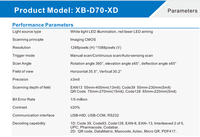 Lecteur de codes QR XB-D70-XD Syble Excellent AI Decoding, scanner de codes-barres DPM portable Android