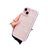 Coque de téléphone antichoc en TPU bleu avec support pour iPhone 17 Pro Max/15 Pro Max 12/11 16 Pro - Design transparent