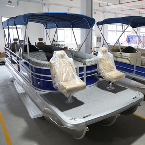 Factory Direct 26ft 12 Person Aluminum Floor Sport Pontoon Boats for Sale - Product Image 3