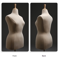 Mannequin Torse Femme Grande Taille en Flanelle Blanche pour Magasin de Vêtements, Mise en Forme du Corps, Présentoir de Vitrine pour Robe de Mariée