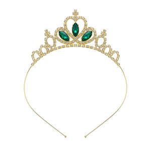 Couronne de princesse pour enfants en alliage métallique plaqué argent, sertie de diamants, nouvelle conception, pour mariage, fiançailles, anniversaire - Product Image 4