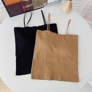 Gilet con imbracatura in tinta unita alla moda EasyCore con cuscinetto fisso da ragazza in stile coreano può indossare da esterno canottiere reggiseno - Product Image 6