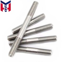 Heavy-Duty 304 Stainless Steel Plain Finish Right Hand Thread M14M36 Double-End Screw Stud with Nut for Large Equipment
