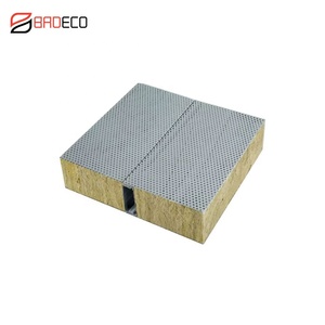 Panneaux muraux sandwich BRD Rockwool Surface perforée <span class=keywords><strong>Isolation</strong></span> phonique SIRIM & CE pour murs extérieurs - Product Image 1