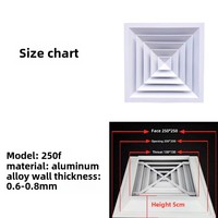 Vente en gros de stores d'air de retour de climatisation centrale en alliage d'aluminium diffuseur de sortie d'air à double couche