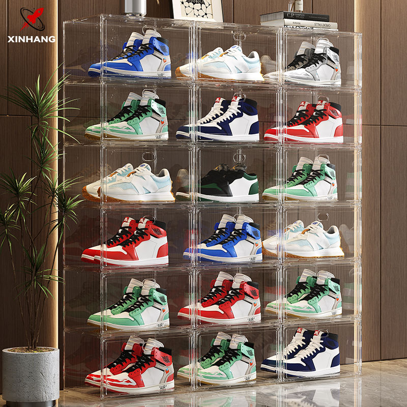Shoe Rack For Men's Sneakers Shoe Display Rack With Logo Four