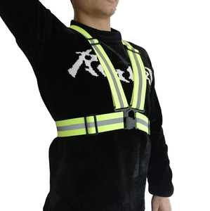 <span class=keywords><strong>Gilet</strong></span> de cyclisme réfléchissant haute visibilité Offre Spéciale Harnais de sécurité à logo personnalisable pour les cyclistes et les conducteurs mandataires - Product Image 1