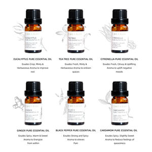 Vente en gros de 10ml d'huile essentielle pure FLORA RUBY coffret cadeau de 6 bouteilles désodorisant diffuseur d'huile essentielle d'aromathérapie - Product Image 3