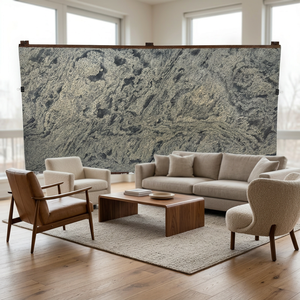 Revêtement mural flexible de luxe en marbre blanc Panda vert Zeera naturel de qualité supérieure, imperméable et écologique pour maison, bar, villa - Product Image 4