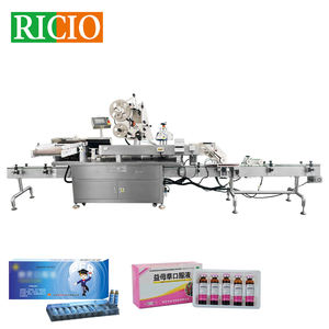 RICIO Yüksek Hassasiyetli Otomatik Yatay Kendinden Yapışkanlı Cam Kan Alma Tüpleri Etiketleme Makinesi Yüksek Hızlı Şişe Etiketleme Makinesi - Product Image 1